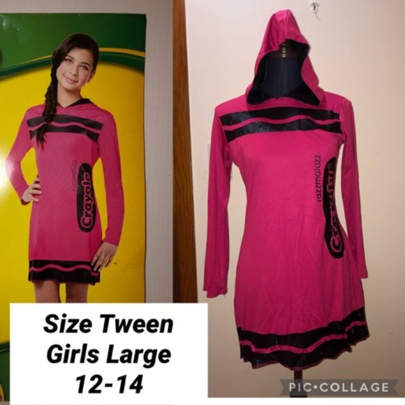 NEW Girls Razzmataz (PINK)  Crayola Hooded Dress - Picture 2 of 2